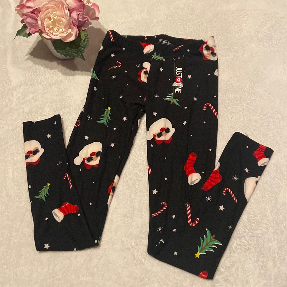 NWT Just One Christmas Leggings Size S